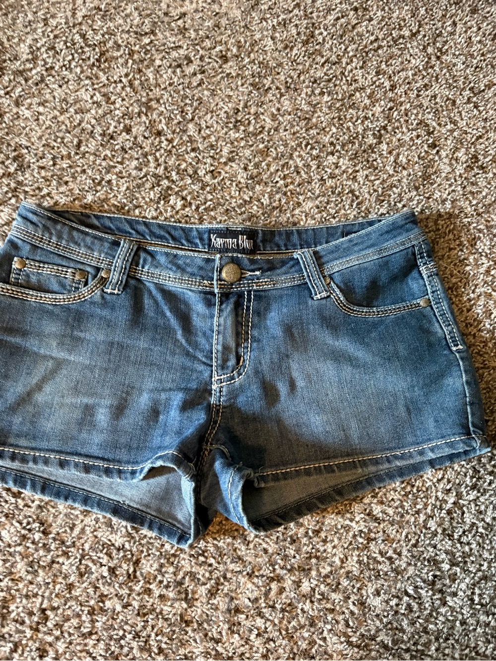 Karma Blue Women's Blue Denim Jean Shorts